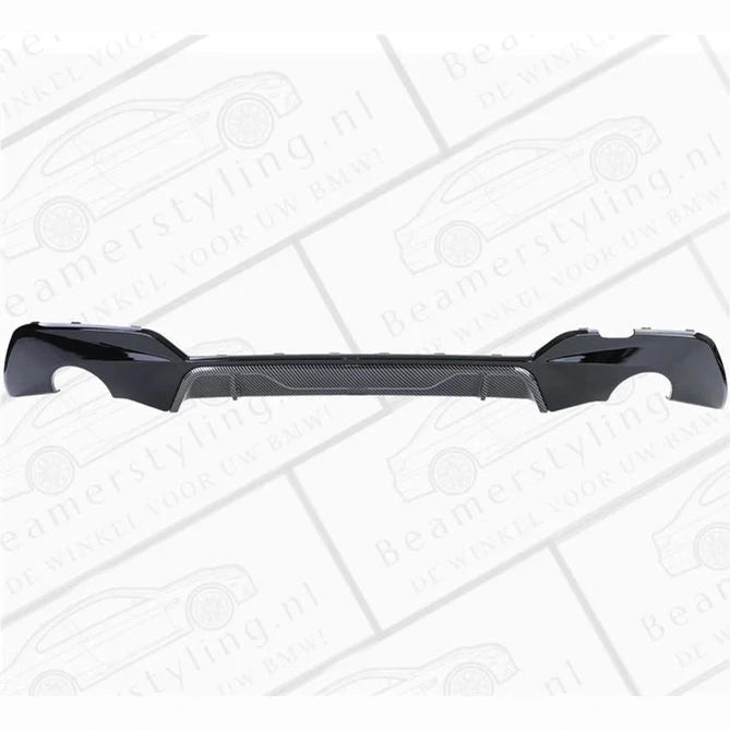 Diffuser - BMW G20 / G21 - M Performance Look - Hoogglans Zwart / Carbon | 2019-2022 - Beamerstyling.nl