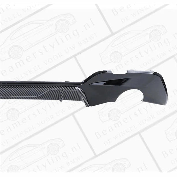 Diffuser - BMW G20 / G21 - M Performance Look - Hoogglans Zwart / Carbon | 2019-2022 - Beamerstyling.nl