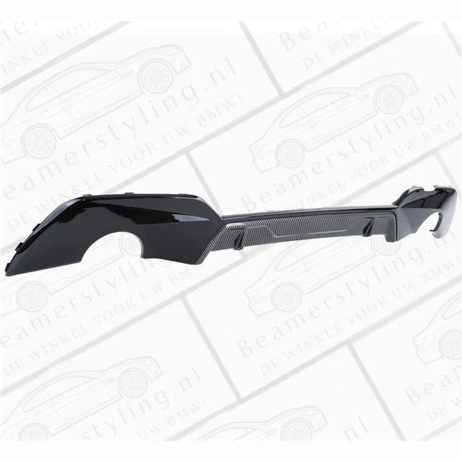 Diffuser - BMW G20 / G21 - M Performance Look - Hoogglans Zwart / Carbon | 2019-2022 - Beamerstyling.nl