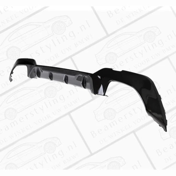 Diffuser - BMW G20 / G21 - M340I - M Performance Look - Hoogglans Zwart / Carbon | 2019-2022 - Beamerstyling.nl