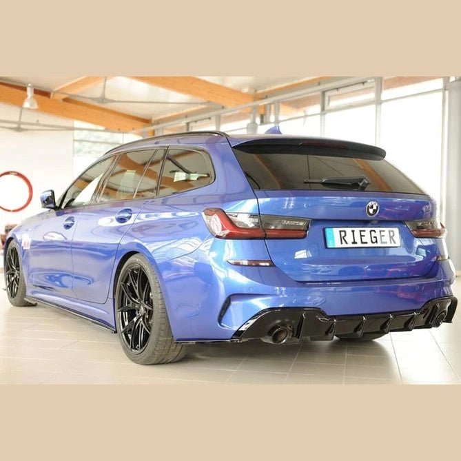 Diffuser - BMW G20 / G21 - Rieger Tuning - Zonder Trekhaak | 19 - 22 — Hoogglans Zwart - Beamerstyling.nl
