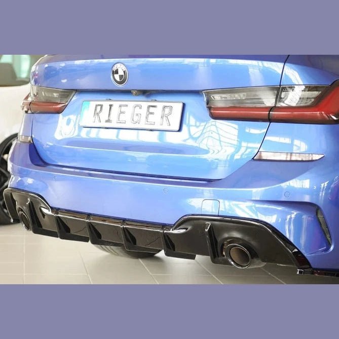 Diffuser - BMW G20 / G21 - Rieger Tuning - Zonder Trekhaak | 19 - 22 — Mat Zwart - Beamerstyling.nl