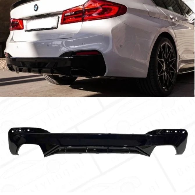 Diffuser - BMW G30 / G31 - M Performance Look - Hoogglans Zwart | 17 - 23 - Beamerstyling.nl