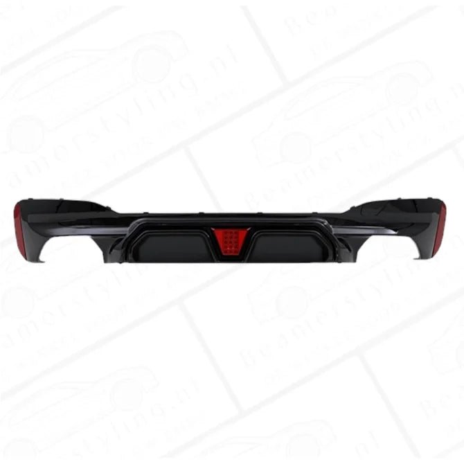 Diffuser - BMW G30 / G31 - M5 CS Design - Hoogglans zwart - Met LED Remlicht | 17 - 23 - Beamerstyling.nl