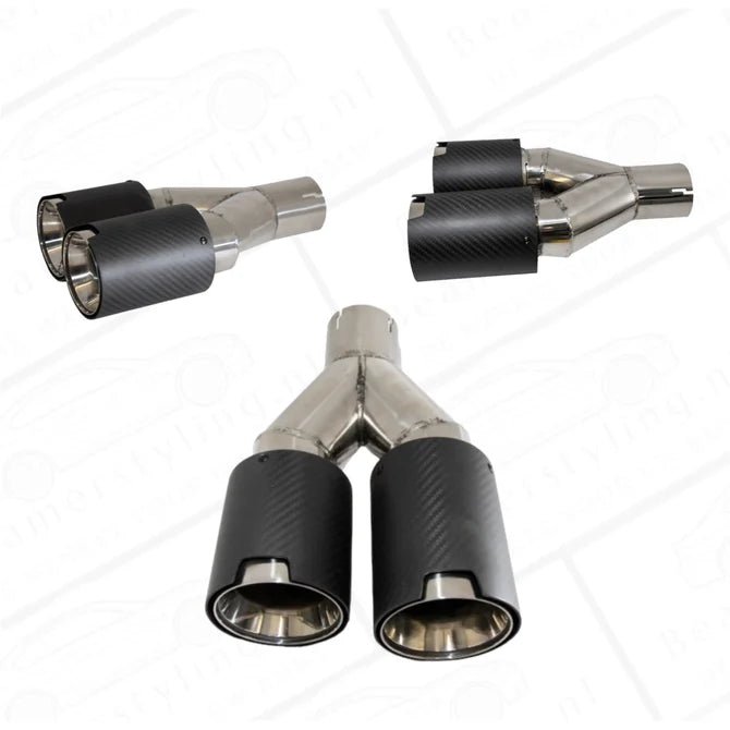 Diffuser - BMW G30 / G31 - M5 Look - Hoogglans Zwart - Incl Carbon Sierstukken - Beamerstyling.nl