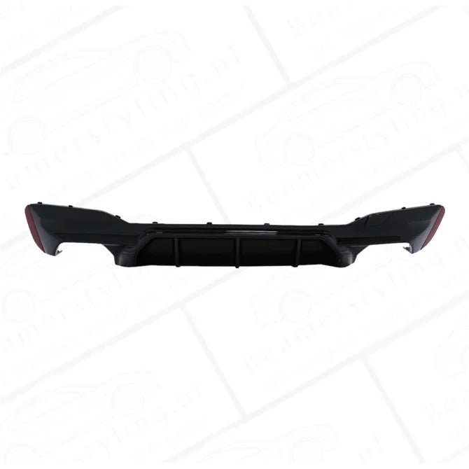 Diffuser - BMW G30 / G31 - M5 Look - Hoogglans Zwart - Incl Sierstukken Chroom - Beamerstyling.nl