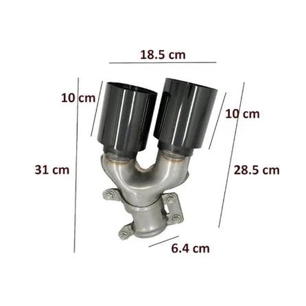 Diffuser - BMW G30 / G31 - M5 Look - Hoogglans Zwart - Incl Sierstukken Hoogglans Zwart - Beamerstyling.nl