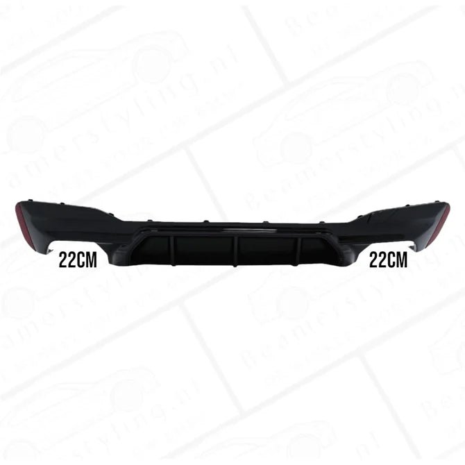 Diffuser - BMW G30 / G31 - M5 Look - Hoogglans Zwart - Incl Sierstukken Hoogglans Zwart - Beamerstyling.nl