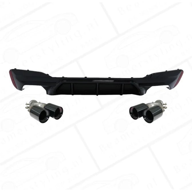 Diffuser - BMW G30 / G31 - M5 Look - Hoogglans Zwart - Incl Sierstukken Hoogglans Zwart - Beamerstyling.nl