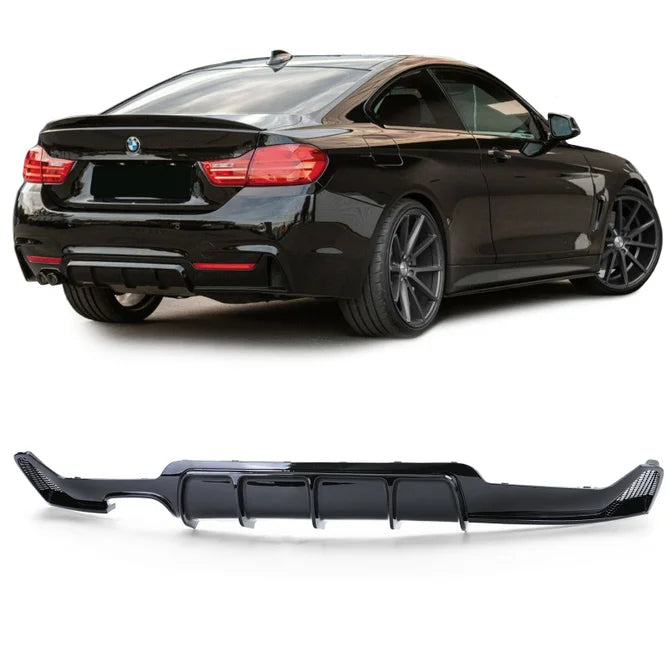 Diffuser Glanzend Zwart M Performance Look BMW 4 Serie F32 / F33 / F36