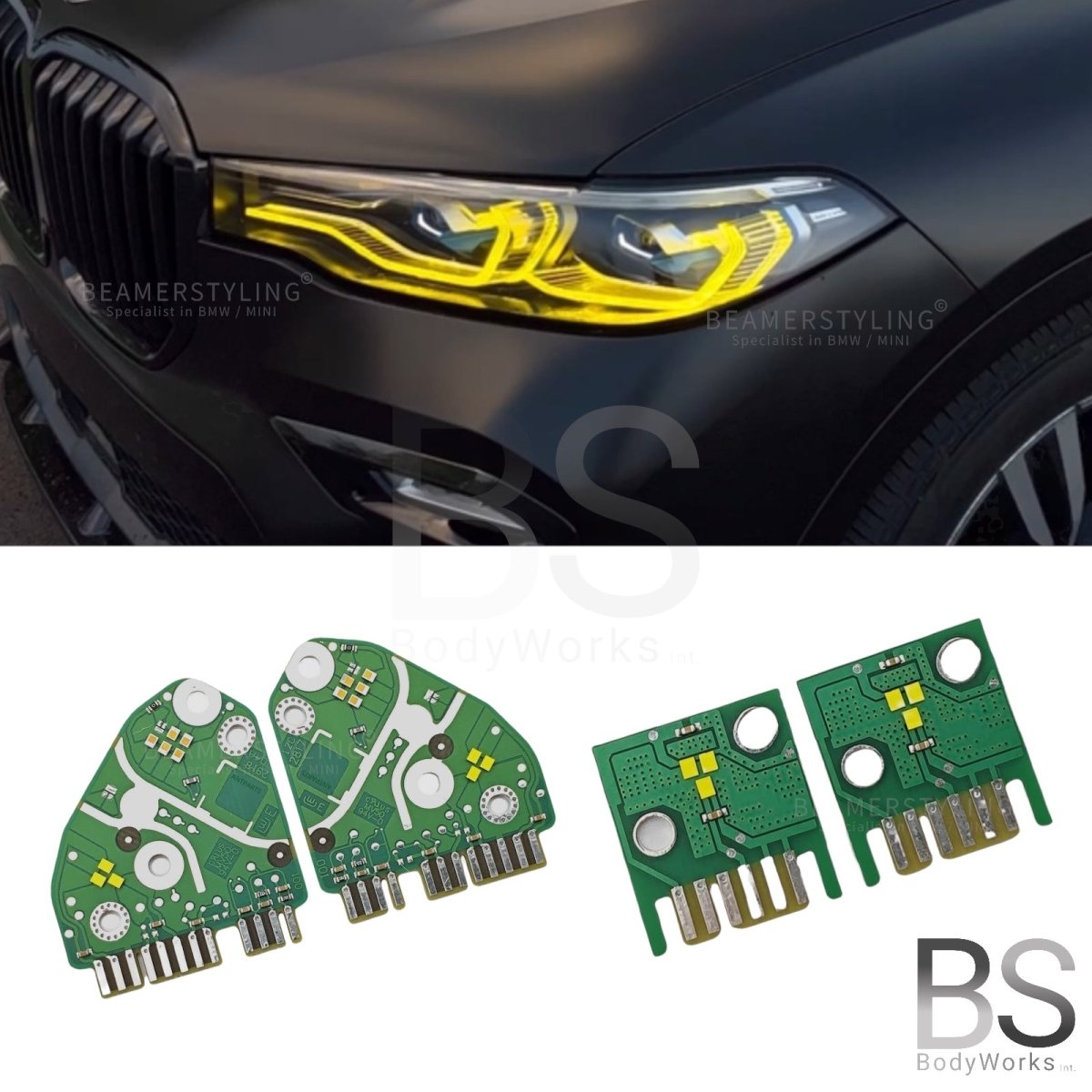 Drl Modules - BMW X7 G07 - Yellow LED - CSL Style | 18+ - Beamerstyling.nl
