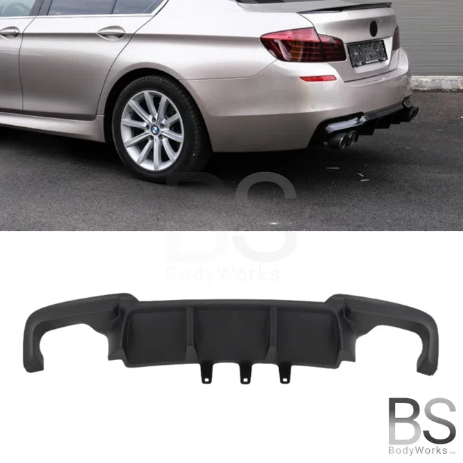 Diffuser - BMW F10 / F11 - M5 Look - Mat Zwart | 2010-2017