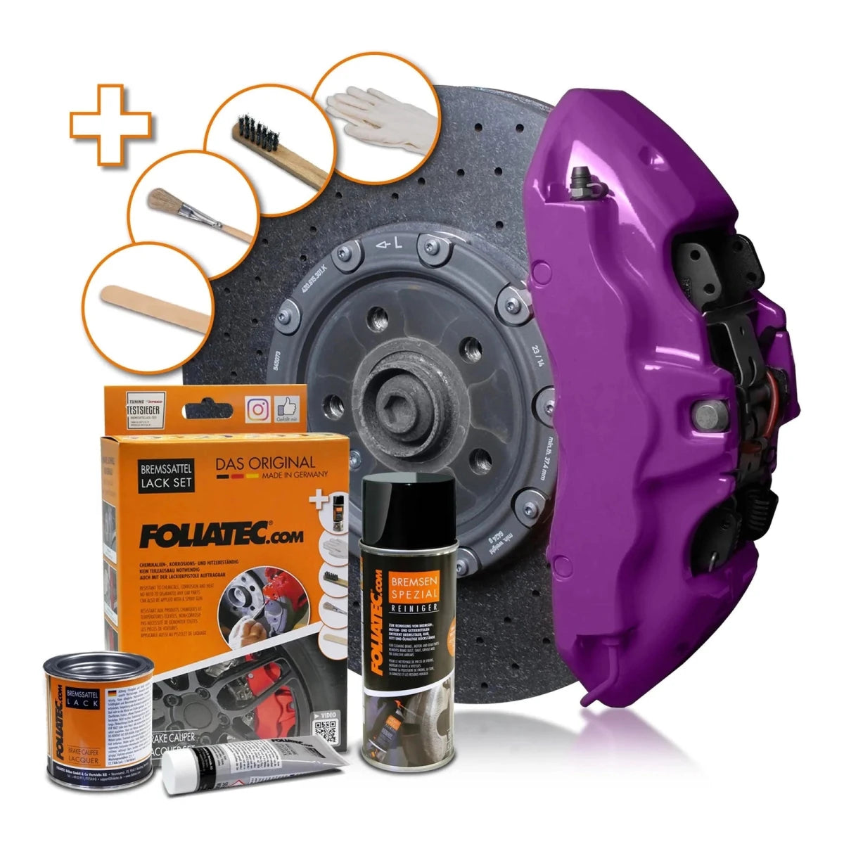 Foliatec® Remklauwverf - 3 Componenten Lak - Complete 7 - Delige Kit | Deep Violet - Beamerstyling.nl