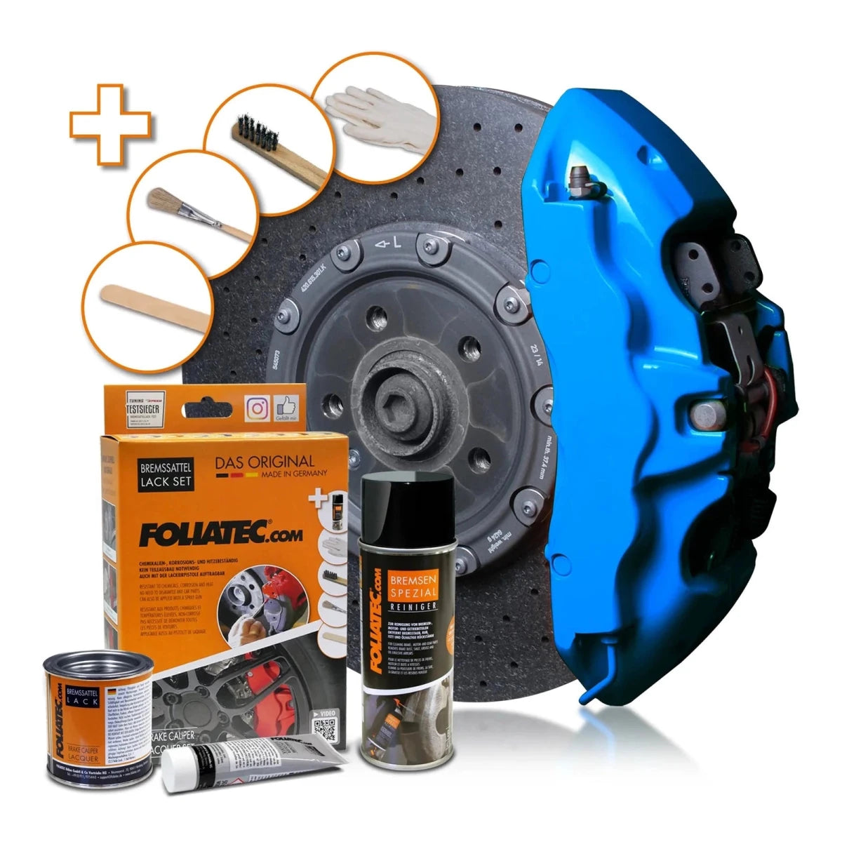 Foliatec® Remklauwverf - 3 Componenten Lak - Complete 7 - Delige Kit | Gt Blue - Beamerstyling.nl