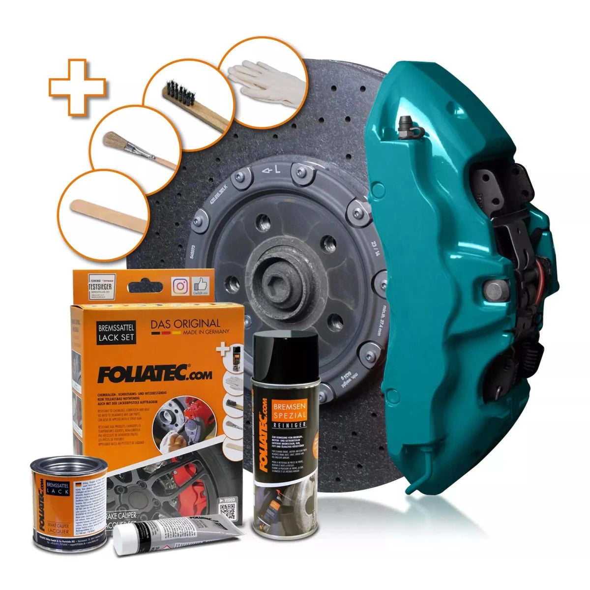 Foliatec® Remklauwverf - 3 Componenten Lak - Complete 7 - Delige Kit | Miami Beach Blue - Beamerstyling.nl