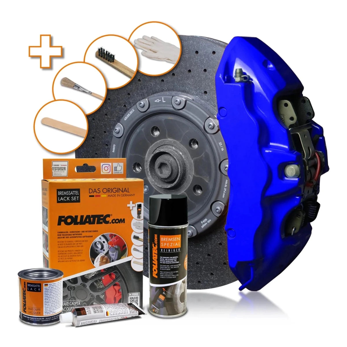 Foliatec® Remklauwverf - 3 Componenten Lak - Complete 7 - Delige Kit | Rs Blue - Beamerstyling.nl