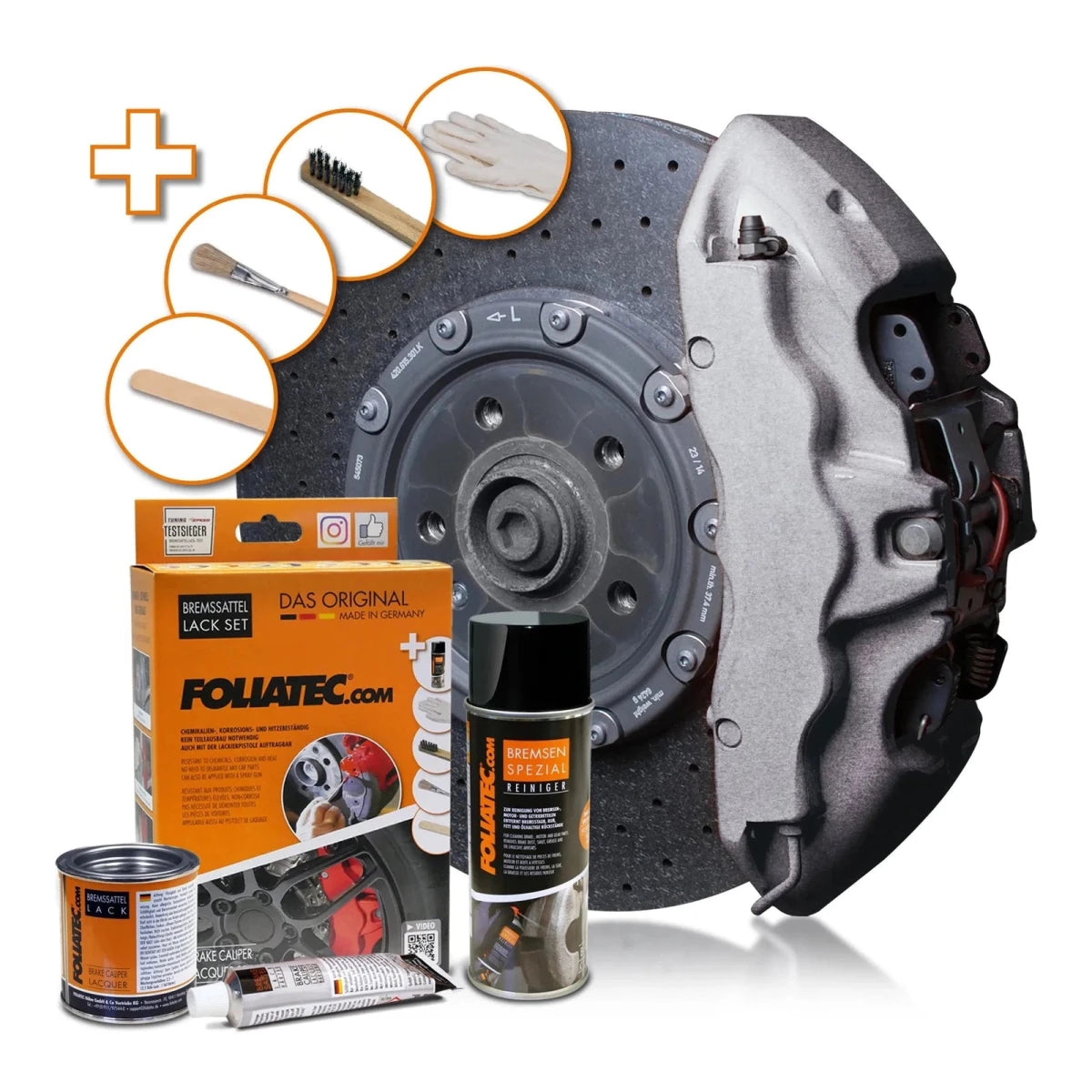 Foliatec® Remklauwverf - 3 Componenten Lak - Complete 7 - Delige Kit | Stratos Silver Metallic - Beamerstyling.nl
