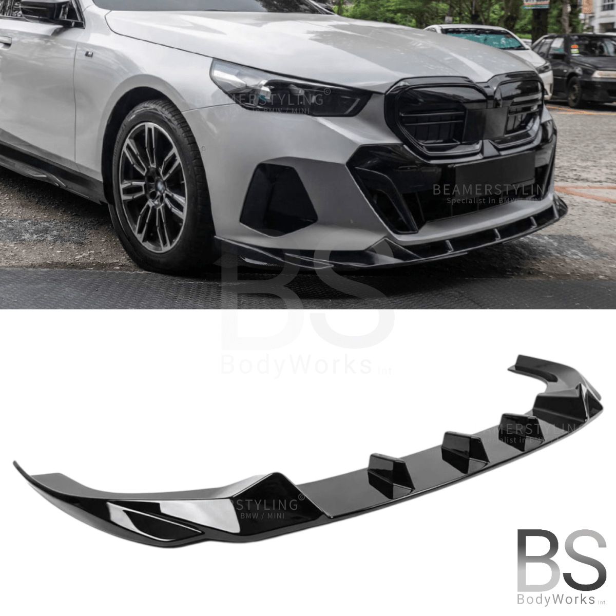 Front lip - BMW 5 Serie G60 / G61 - HR Pro look - Hoogglans Zwart | 2023+ - Beamerstyling.nl