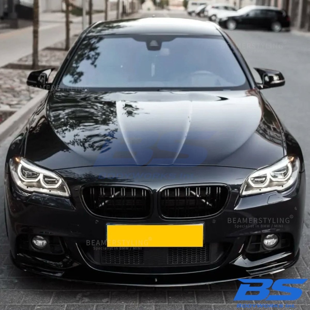 Front Lip - BMW F10 / F11 - M Performance Look - Hoogglans Zwart | 10-17 - Beamerstyling.nl