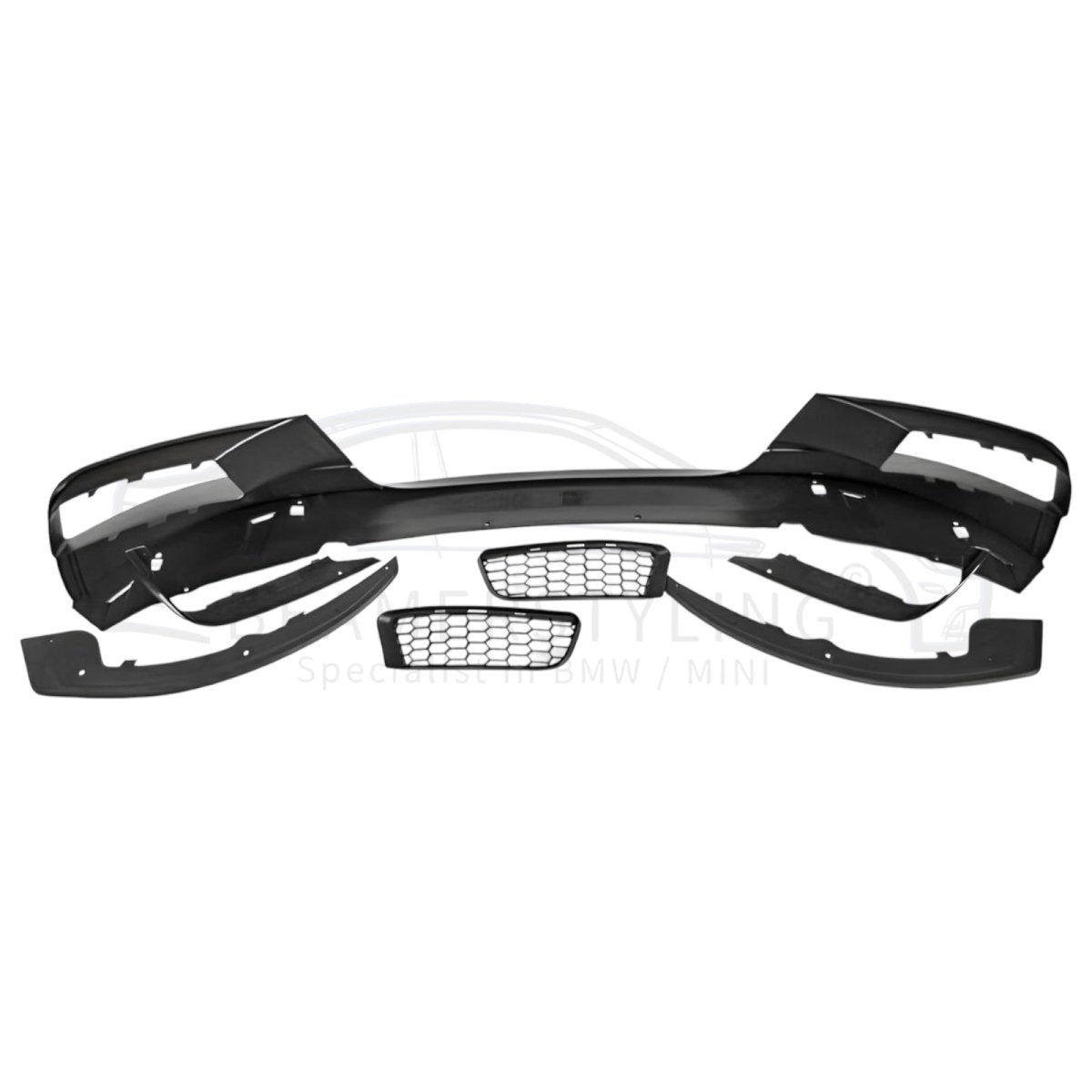 Front Lip - BMW F20 / F21 - M Performance Look - Mat Zwart | 2011-2015 - Beamerstyling.nl