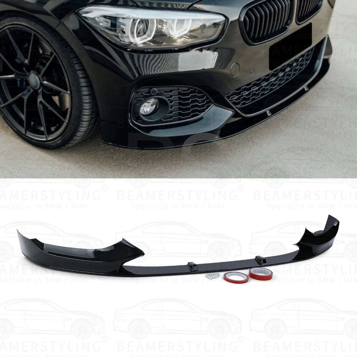 Front Lip - BMW F20LCI / F21LCI - M Performance Look V2 - Hoogglans Zwart | 15-19 - Beamerstyling.nl