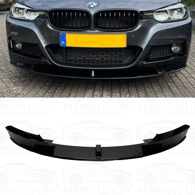 Front lip - BMW F30 / F31 - M Performance Look - Hoogglans Zwart | 11-19 - Beamerstyling.nl