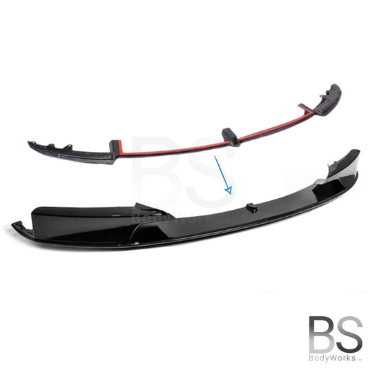 Front Lip - BMW F30 / F31 - M Performance Look V2 - Hoogglans Zwart | 11 - 19 - Beamerstyling.nl