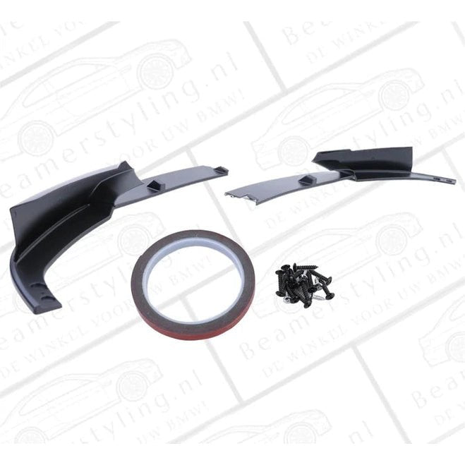 Front Lip - BMW F30 / F31 - Mat Zwart - 2 Delig - Sport Look - Beamerstyling.nl