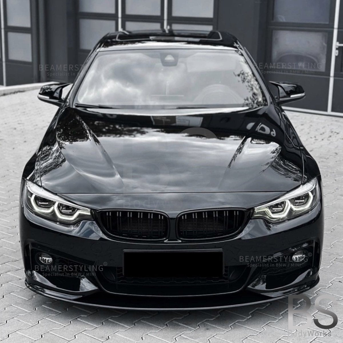 Front Lip - BMW F32 / F33 / F36 - M Performance Look - Hoogglans Zwart | 13-21 - Beamerstyling.nl