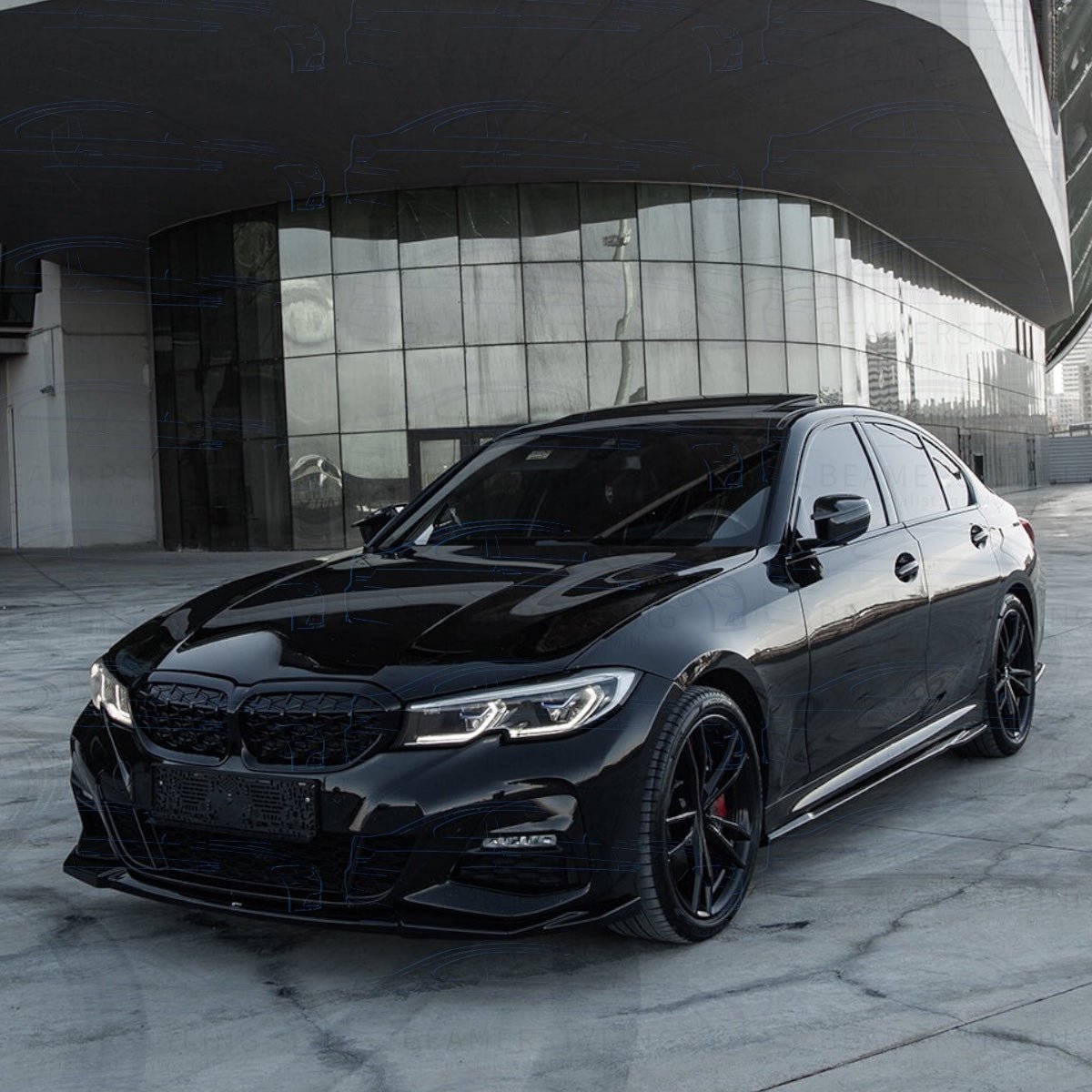 Front lip - BMW G20 / G21 - Hoogglans zwart - Voor M pakket | 19 - 22 - Beamerstyling.nl