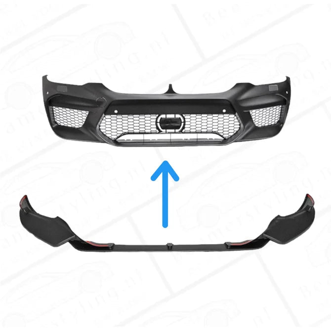 Front Lip - BMW G30 / G31 - Voor M5 Look Bumper - Mat Zwart | 17 - 20 - Beamerstyling.nl