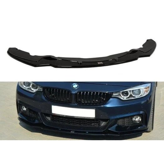 Front Lip V1 - BMW F32 / F33 / F36 - M Pakket - Maxton Design — Glanzend Zwart - Beamerstyling.nl