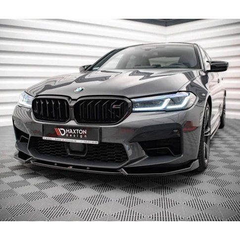 Front Lip V1 - BMW M5 F90 LCI - Maxton Design — Hoogglans Zwart - Beamerstyling.nl