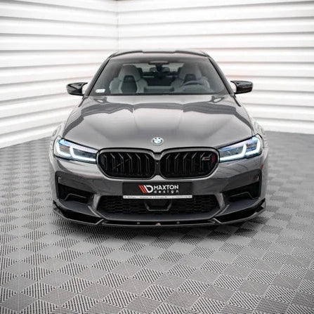 Front Lip V1 - BMW M5 F90 LCI - Maxton Design — Hoogglans Zwart - Beamerstyling.nl