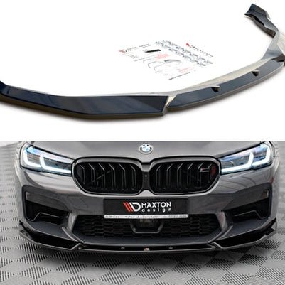 Front Lip V1 - BMW M5 F90 LCI - Maxton Design — Hoogglans Zwart - Beamerstyling.nl