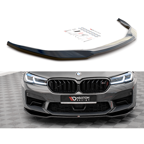 Front Lip V2 - BMW M5 F90 LCI - Maxton Design — Hoogglans Zwart - Beamerstyling.nl