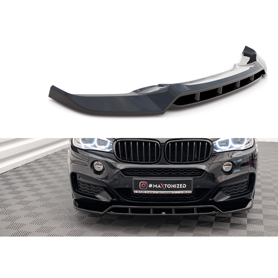 Front Lip V2 - BMW X6 F16 - Maxton Design - Voor M Pakket — Carbon Design - Beamerstyling.nl