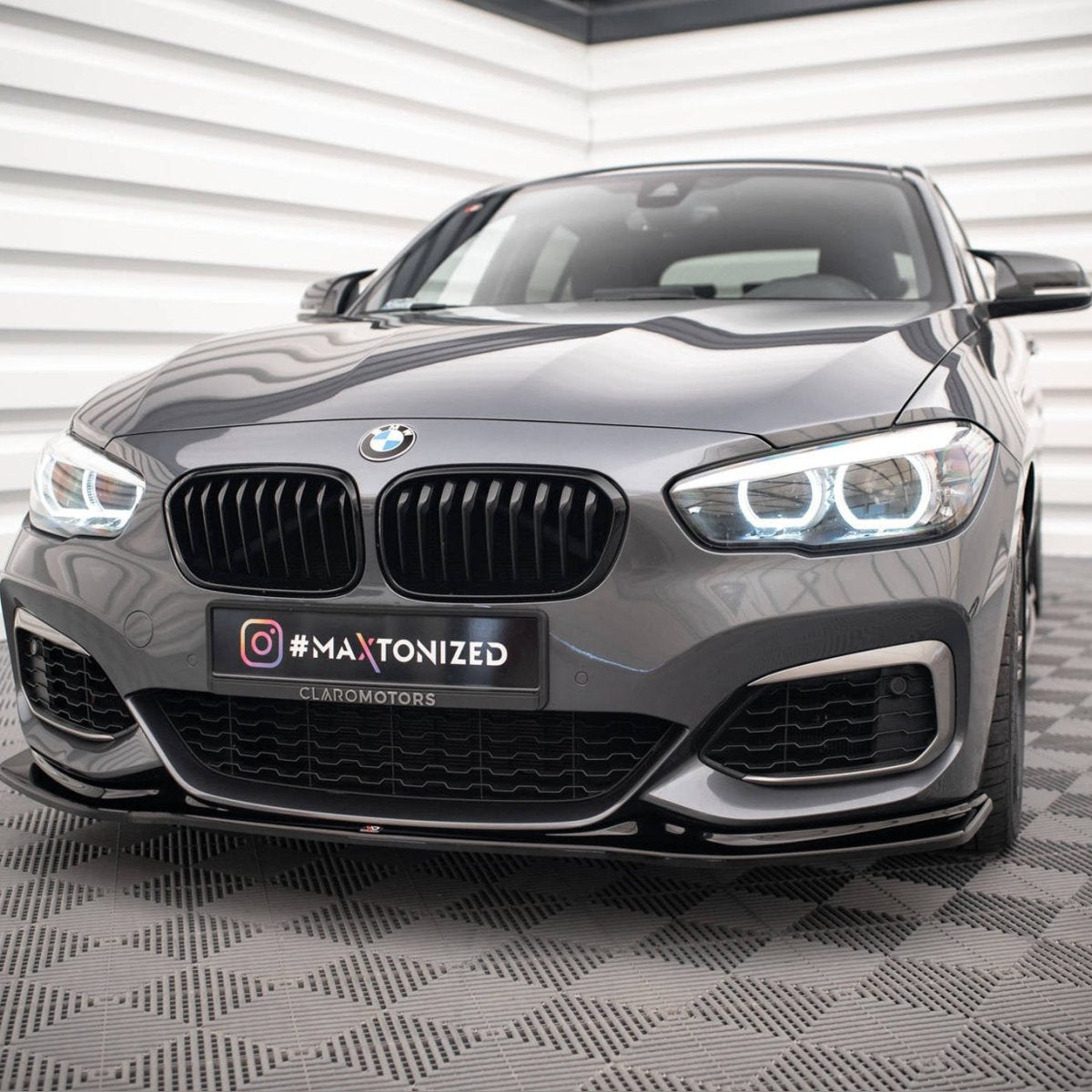 Front Lip V3 - BMW F20LCI / F21LCI - Hoogglans Zwart - Maxton Design | 15 - 19 - Beamerstyling.nl
