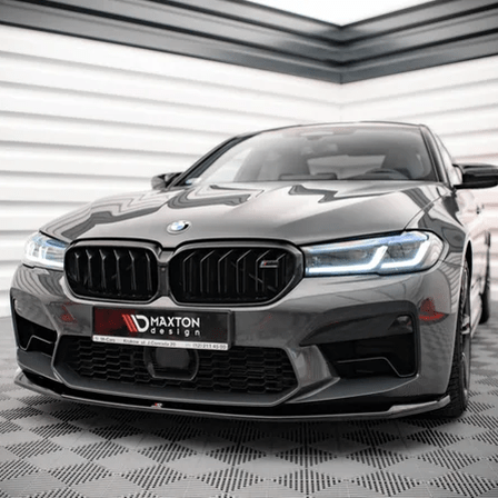 Front Lip V3 - BMW M5 F90 LCI - Maxton Design — Hoogglans Zwart - Beamerstyling.nl