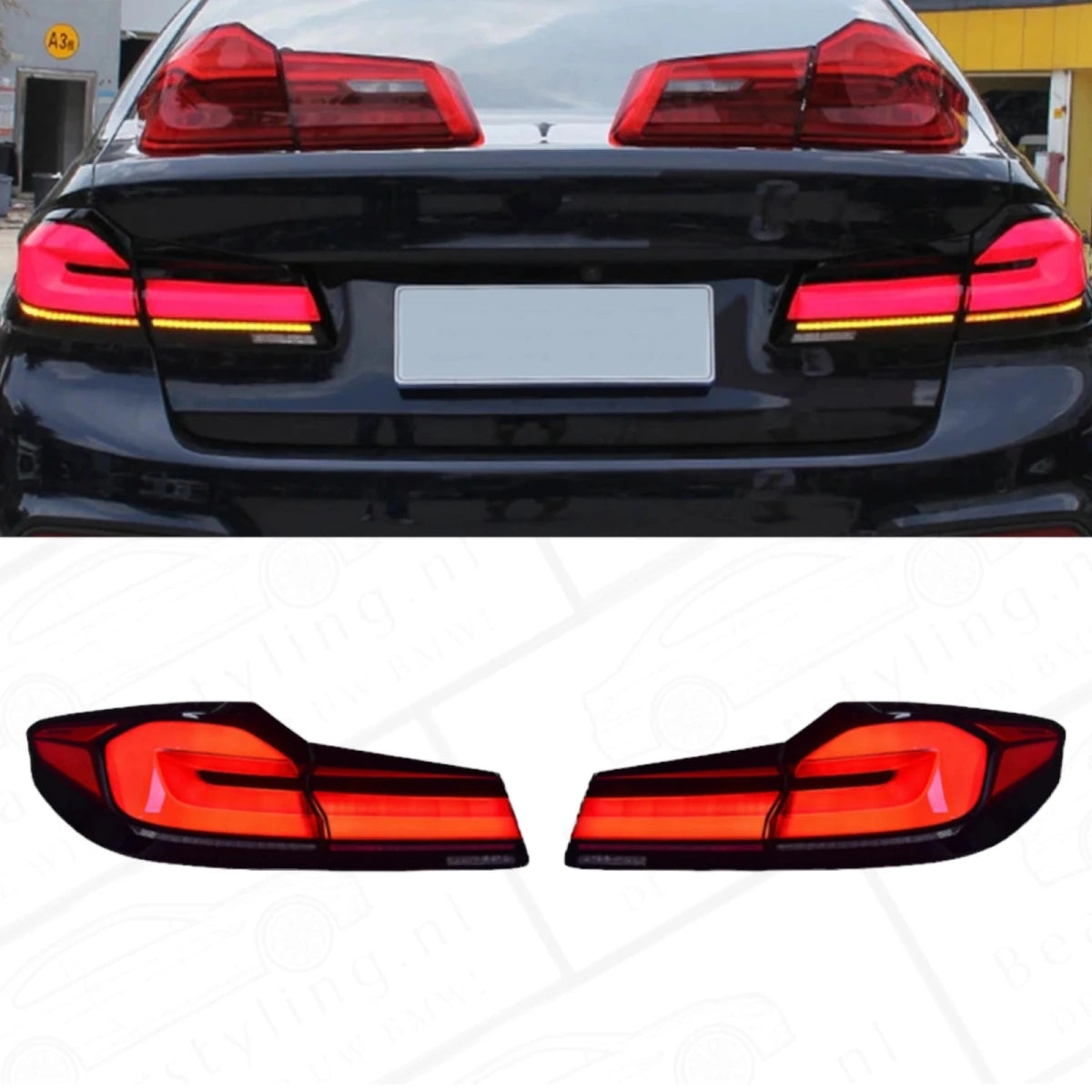 Full LED Achterlichten - BMW G30 Sedan - LCI Look - Smoke/Rood | 17-20 - Beamerstyling.nl