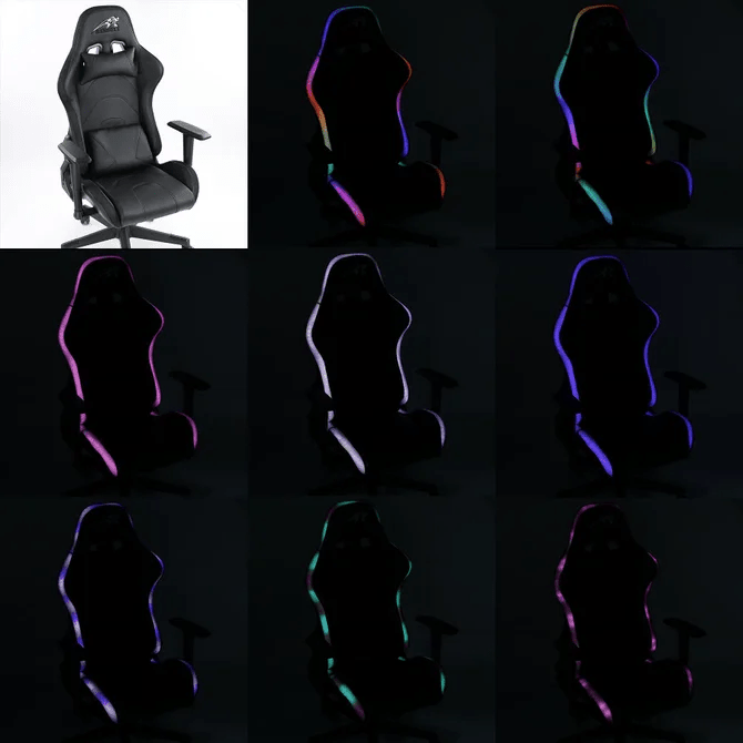 Game Stoel - Bureaustoel - Met LED Verlichting - Beamerstyling.nl