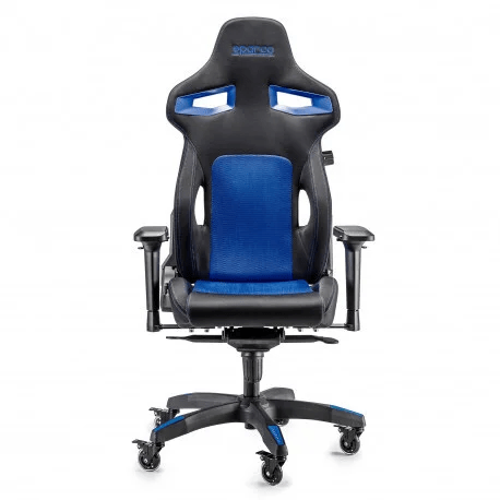 Game Stoel - Bureaustoel - Sparco - Stint | Diverse Kleuren — Zwart/Blauw - Beamerstyling.nl