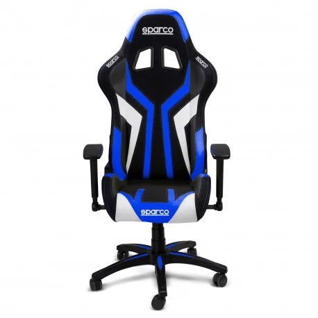 Game Stoel - Bureaustoel - Sparco - Torino | Diverse Kleuren — Zwart/Blauw - Beamerstyling.nl