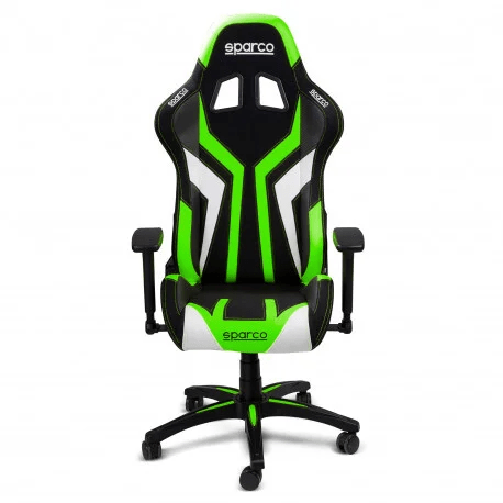 Game Stoel - Bureaustoel - Sparco - Torino | Diverse Kleuren — Zwart/Groen - Beamerstyling.nl