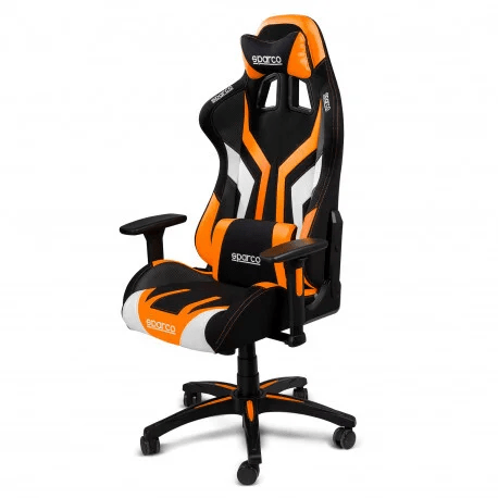 Game Stoel - Bureaustoel - Sparco - Torino | Diverse Kleuren — Zwart/Oranje - Beamerstyling.nl