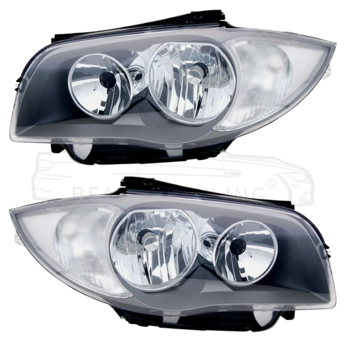 H7 Koplampen Set - BMW E87 / E81 / E82 / E88 - Zwart | 2004 - 2011 - Beamerstyling.nl