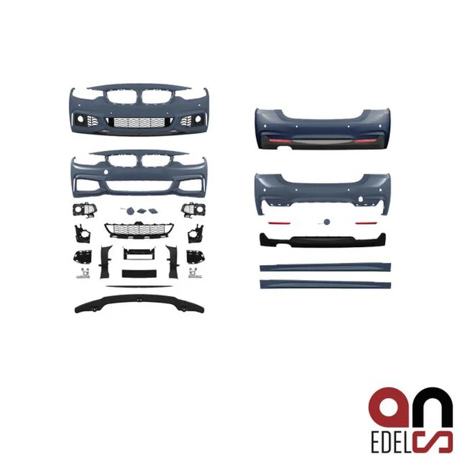 M Pakket Sport Look BMW 4 Serie F36 — Diffuser Voor 2 Uitlaten Links