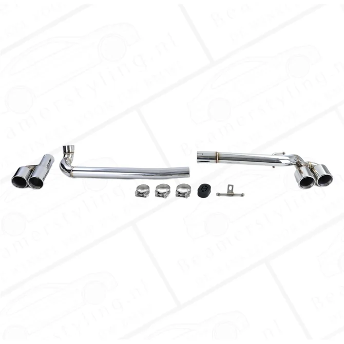 Uitlaat Conversie Kit - BMW E90 / E91 - 323, 325, 328, 330 - Ombouw 4 Uitlaten | Rvs
