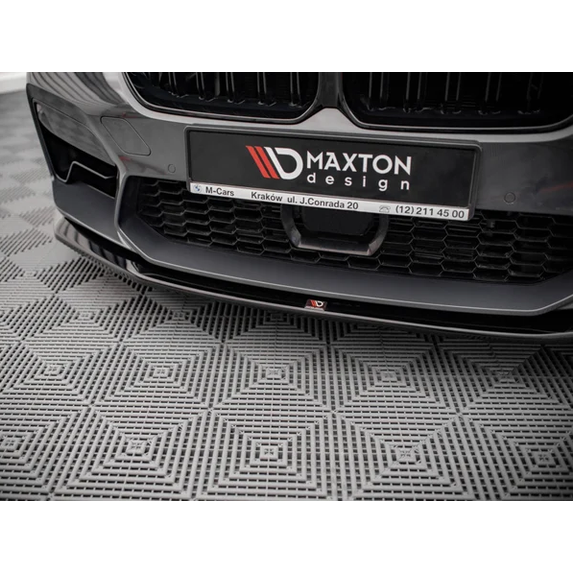 Front Lip V3 - BMW M5 F90 LCI - Maxton Design — Hoogglans Zwart