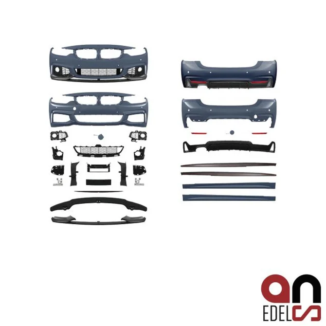 M Pakket Performance Look BMW 4 Serie F36 — Diffuser Voor 2 Uitlaten Links